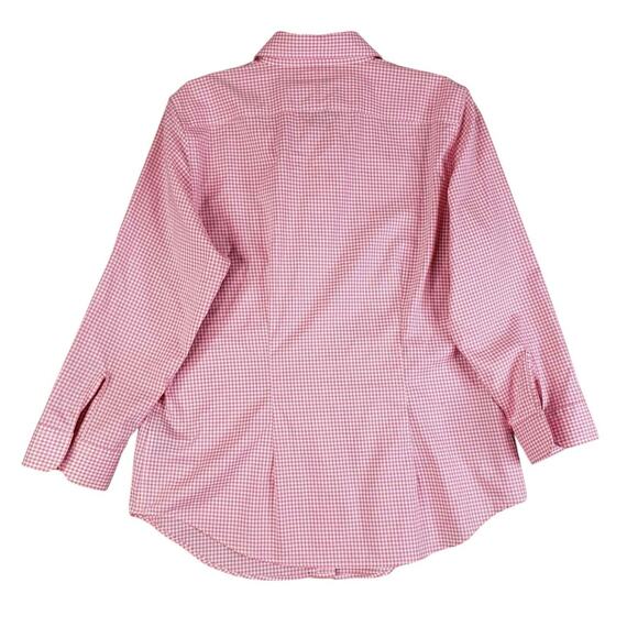 Polo Ralph Lauren LRL Shirt Women’s Size Medium M Pink Gingham Button Down - Picture 3 of 10